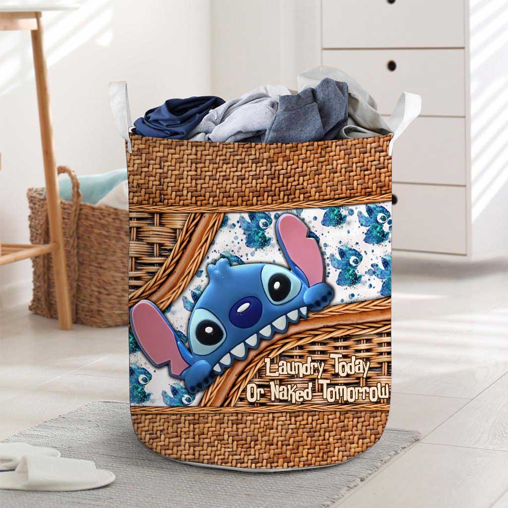 Laundry Today - Ohana Laundry Basket With 3D Pattern Print