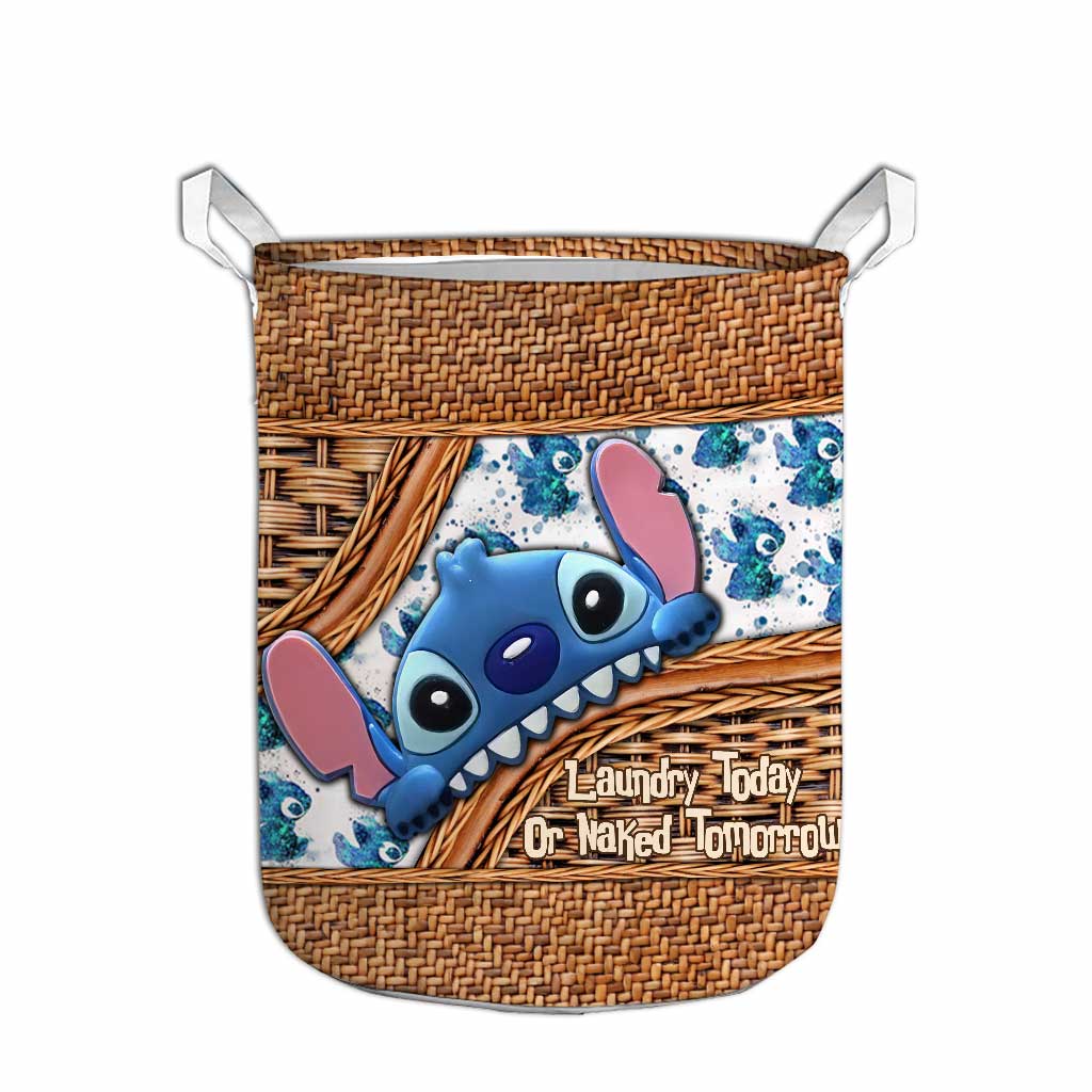 Laundry Today - Ohana Laundry Basket With 3D Pattern Print