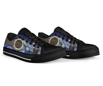 Guitar Starry Night Guitar Low Top Shoes 0622