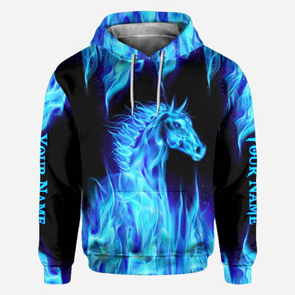 If You Kick Me Cold Fire - Personalized Horse All Over T-shirt and Hoodie