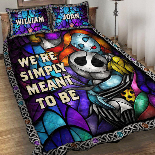 We're Simply Meant To Be - Personalized Nightmare Quilt Set