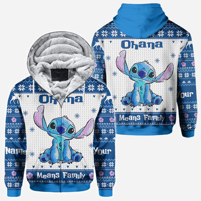 Ohana Means Family - Personalized Christmas Ohana All Over T-shirt and All Over T-shirt and Hoodie