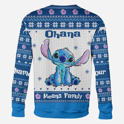 Ohana Means Family - Personalized Christmas Ohana All Over T-shirt and All Over T-shirt and Hoodie