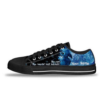 Be You The World Will Adjust - Personalized Autism Awareness Low Top Shoes