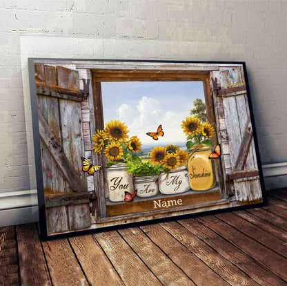 You Are My Sunshine - Sunflower Personalized Poster