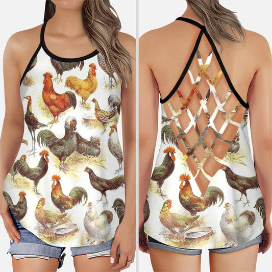 Love Chickens Cross Tank Top