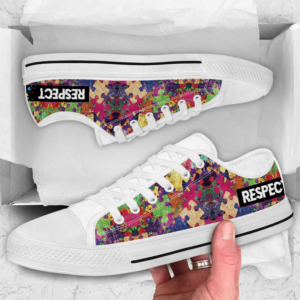 Accept Respect - Autism Awareness Low Top Shoes 112021