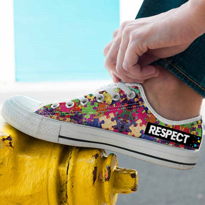 Accept Respect - Autism Awareness Low Top Shoes 112021