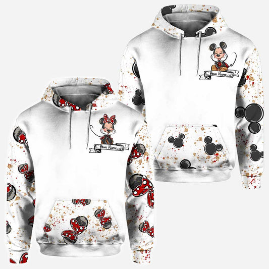 Lovely Mouse Ears Couple - Personalized All Over T-shirt and Hoodie