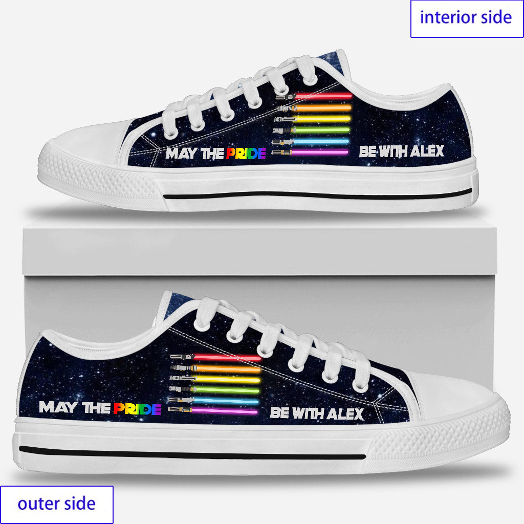 May The Pride Be With You - Personalized LGBT Support Low Top Shoes