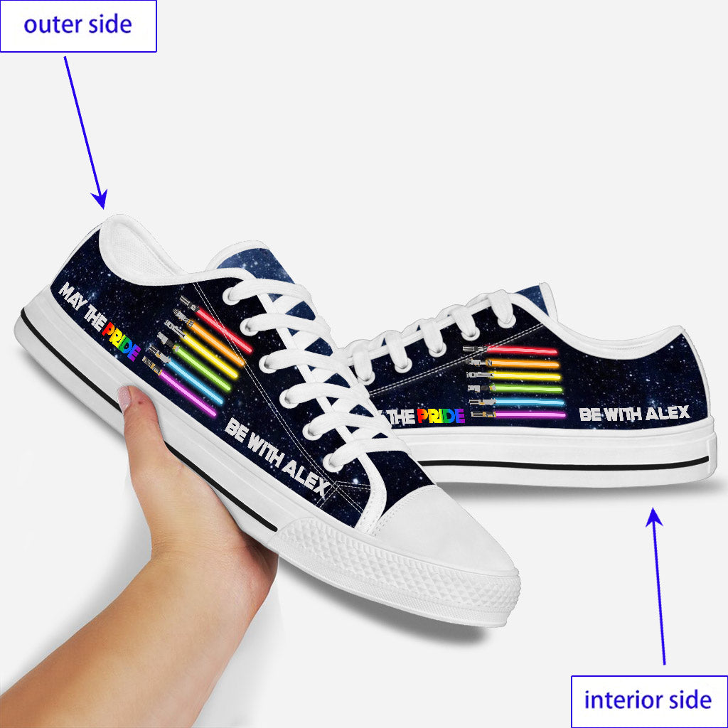 May The Pride Be With You - Personalized LGBT Support Low Top Shoes