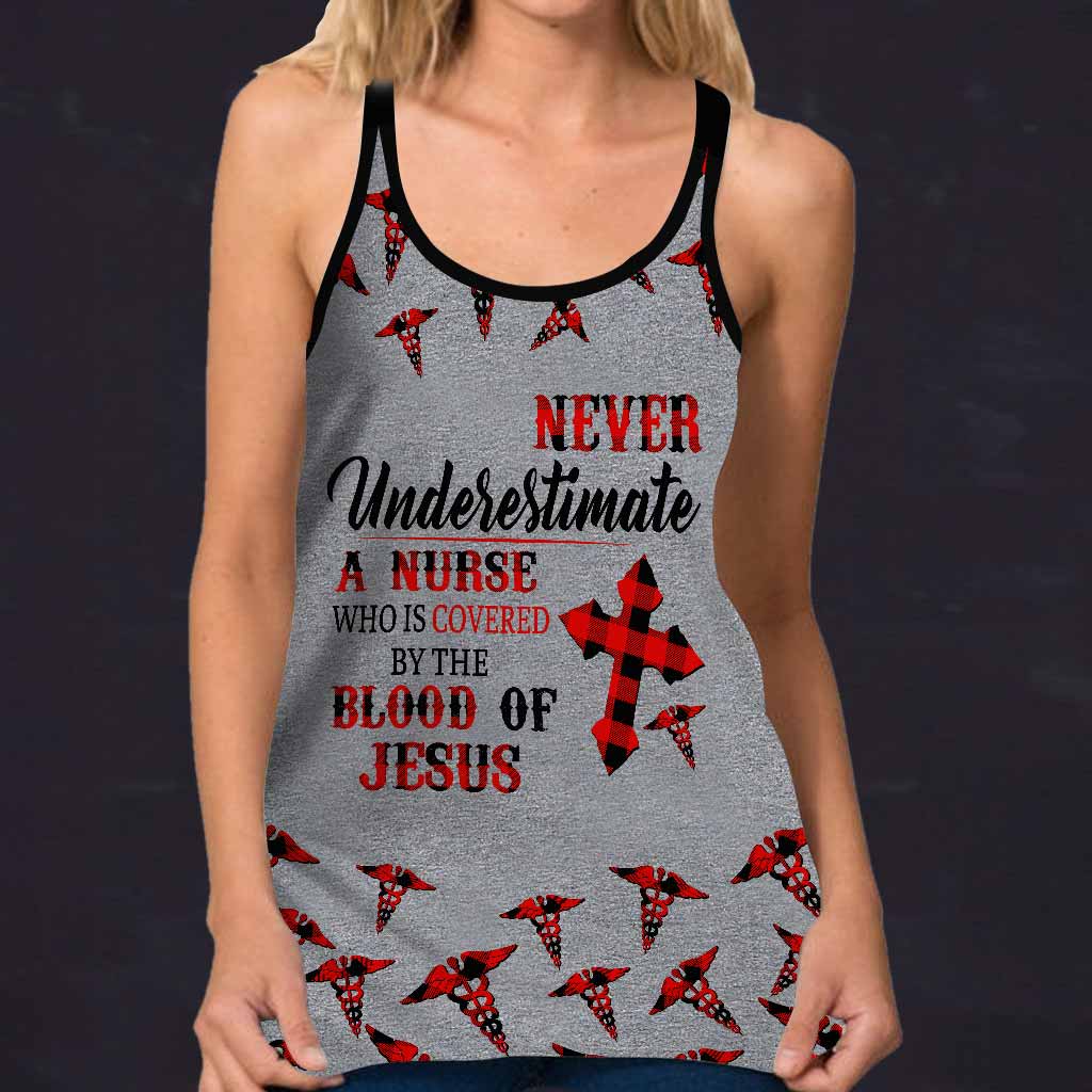 Never Underestimate  - Nurse Cross Tank Top