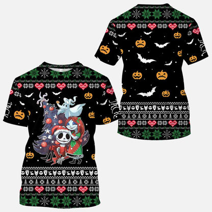 Merry Creepmas - Nightmare All Over T-shirt and Hoodie 1121