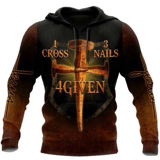 1 Cross 3 Nails 4 Given Jesus - Christian All Over T-shirt and Hoodie 0921