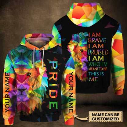 I'm Brave - LGBT Support Personalized All Over T-shirt and Hoodie