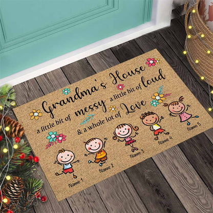 Grandma's House - Personalized Mother's Day Grandma Doormat With Coir Pattern Print