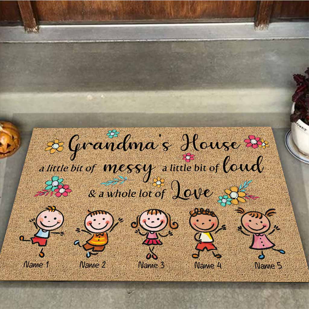 Grandma's House - Personalized Mother's Day Grandma Doormat With Coir Pattern Print