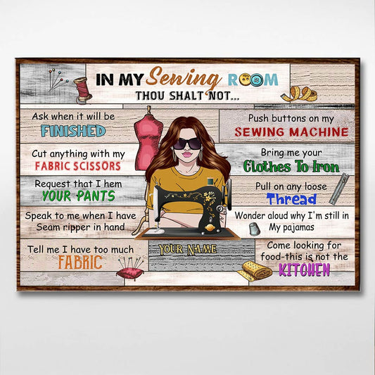 In My Sewing Room - Personalized Sewing Poster