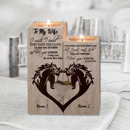 To My Wife - Personalized Horse Candle Holder