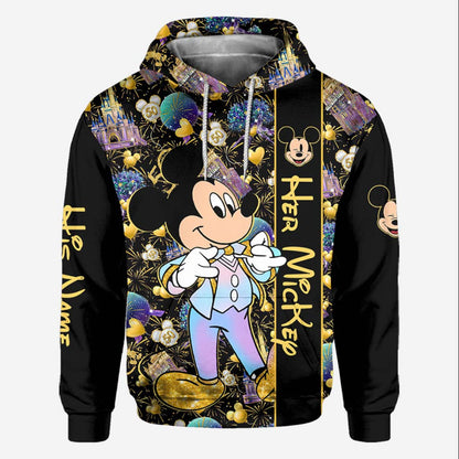 Magic Couple - Personalized Mouse All Over T-shirt and Hoodie