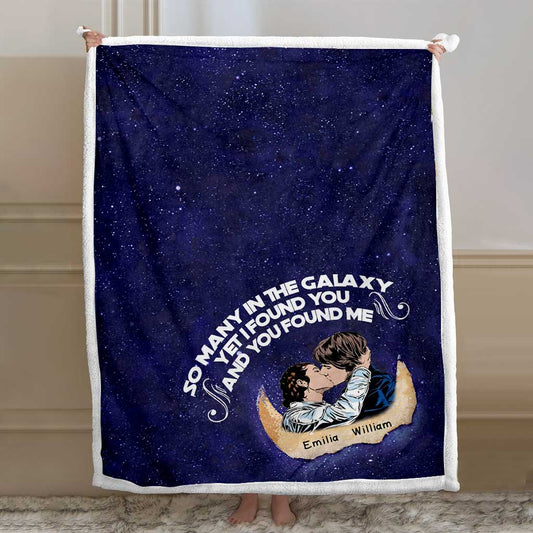 So Many In The Galaxy - Personalized Couple The Force Blanket