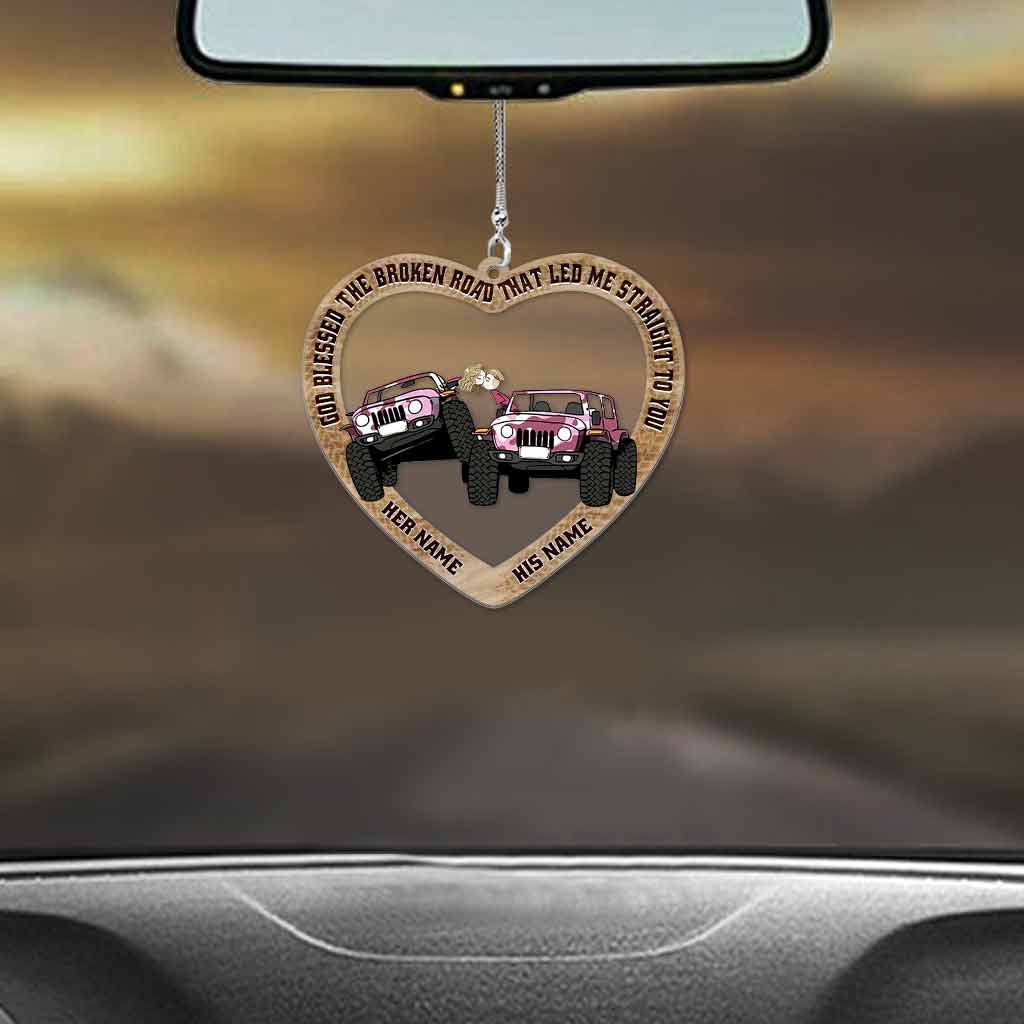 Couple Keeps Together - Personalized Transparent Car Ornament (Printed On Both Sides)