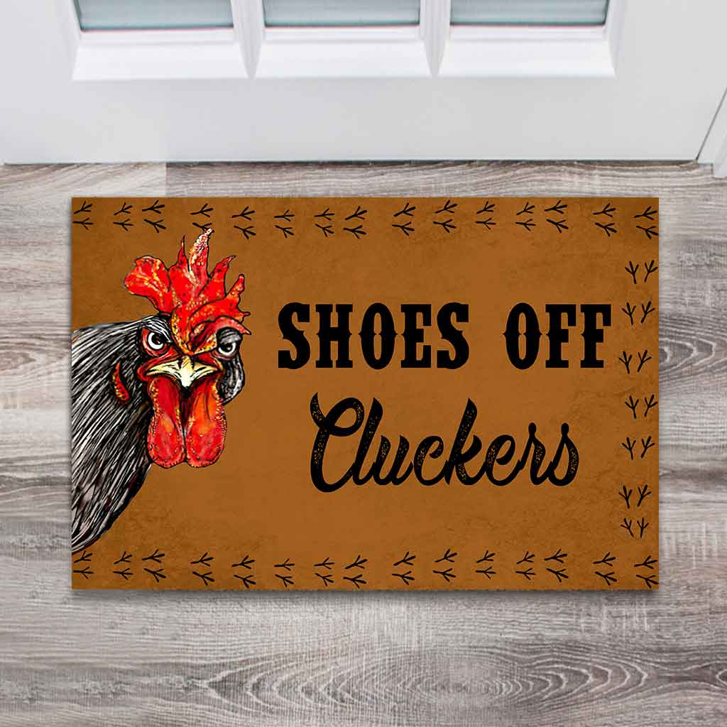 Shoes Off Cluckers - Chicken Doormat