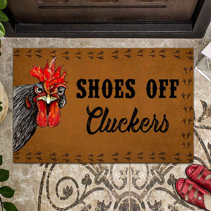 Shoes Off Cluckers - Chicken Doormat