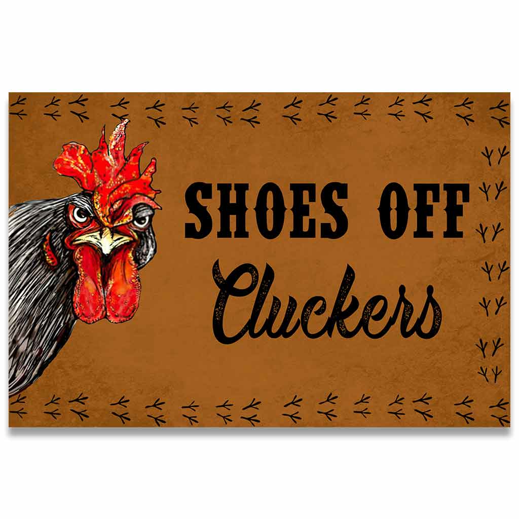 Shoes Off Cluckers - Chicken Doormat