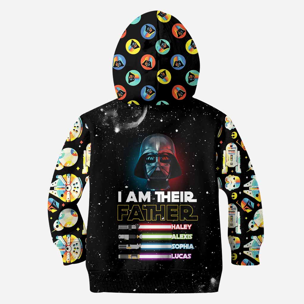 I Am Their Father - Personalized Father's Day The Force All Over T-shirt and Hoodie