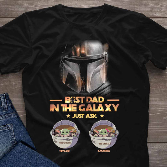 Best Dad In The Galaxy Father's Day - Personalized The Force T-shirt and Hoodie