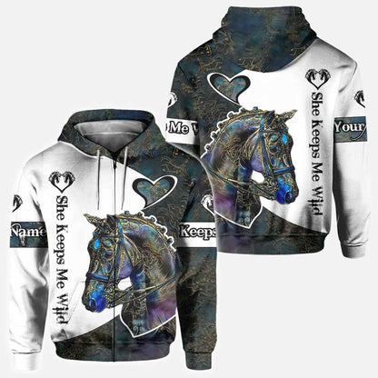 He Keeps Me Safe - Personalized Horse All Over T-shirt and Hoodie