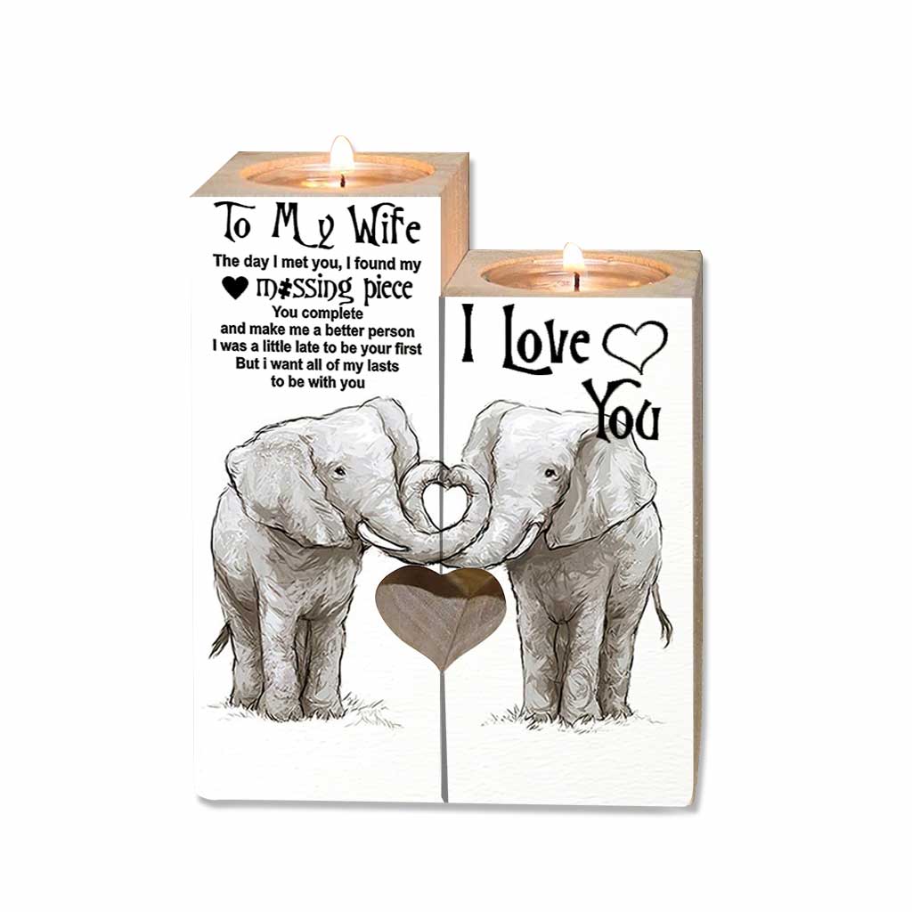 To My Wife - Elephant Candle Holder