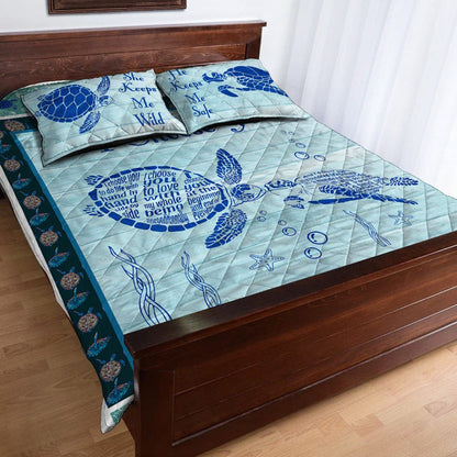 I Choose You Turtle Quilt Bed Set