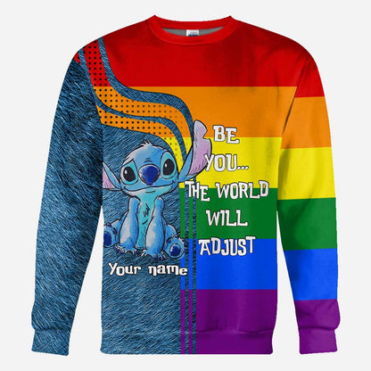 Be You The World Will Adjust - Personalized LGBT Support All Over T-shirt and Hoodie