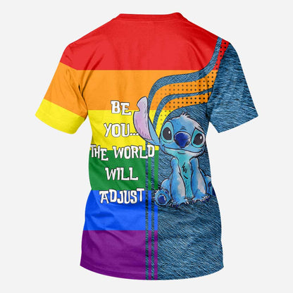 Be You The World Will Adjust - Personalized LGBT Support All Over T-shirt and Hoodie