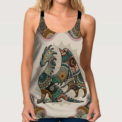 Love Dragons Cross Tank Top