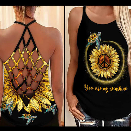 You Are My Sunshine - Turtle Cross Tank Top