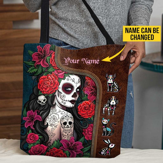 Dia De Los Muertos Day Of The Dead - Latina Women Personalized Tote Bag