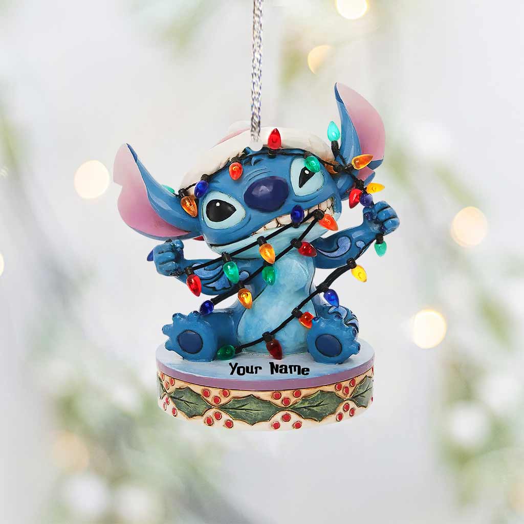 Ohana Christmas Light - Personalized Ornament (Printed On Both Sides)