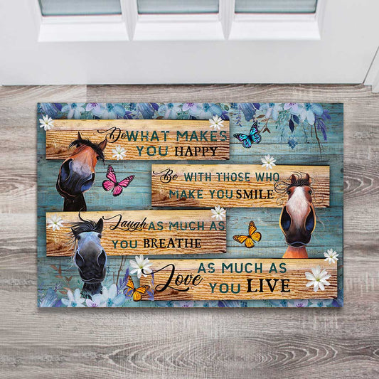 Love As Much As You Live - Personalized Horse Doormat