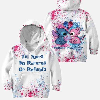 I'm Yours No Returns Or Refunds - Personalized Ohana All Over T-shirt and Hoodie