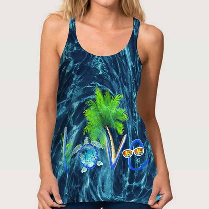 Salty Lil Beach - Turtle Cross Tank Top