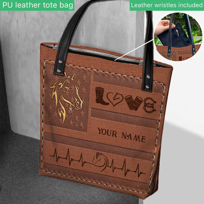 Love Horse Personalized  Tote Bag