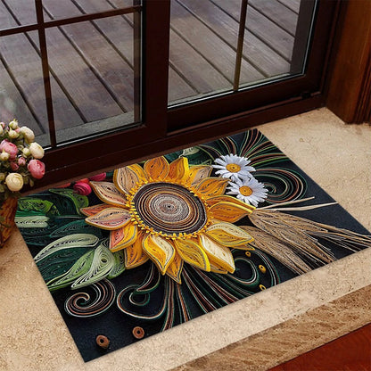 Sunflower 3D Pattern Print Doormat