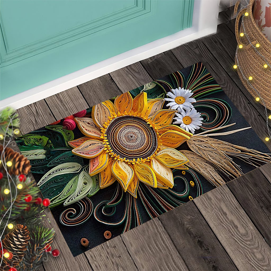 Sunflower 3D Pattern Print Doormat