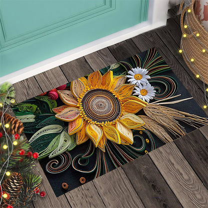 Sunflower 3D Pattern Print Doormat