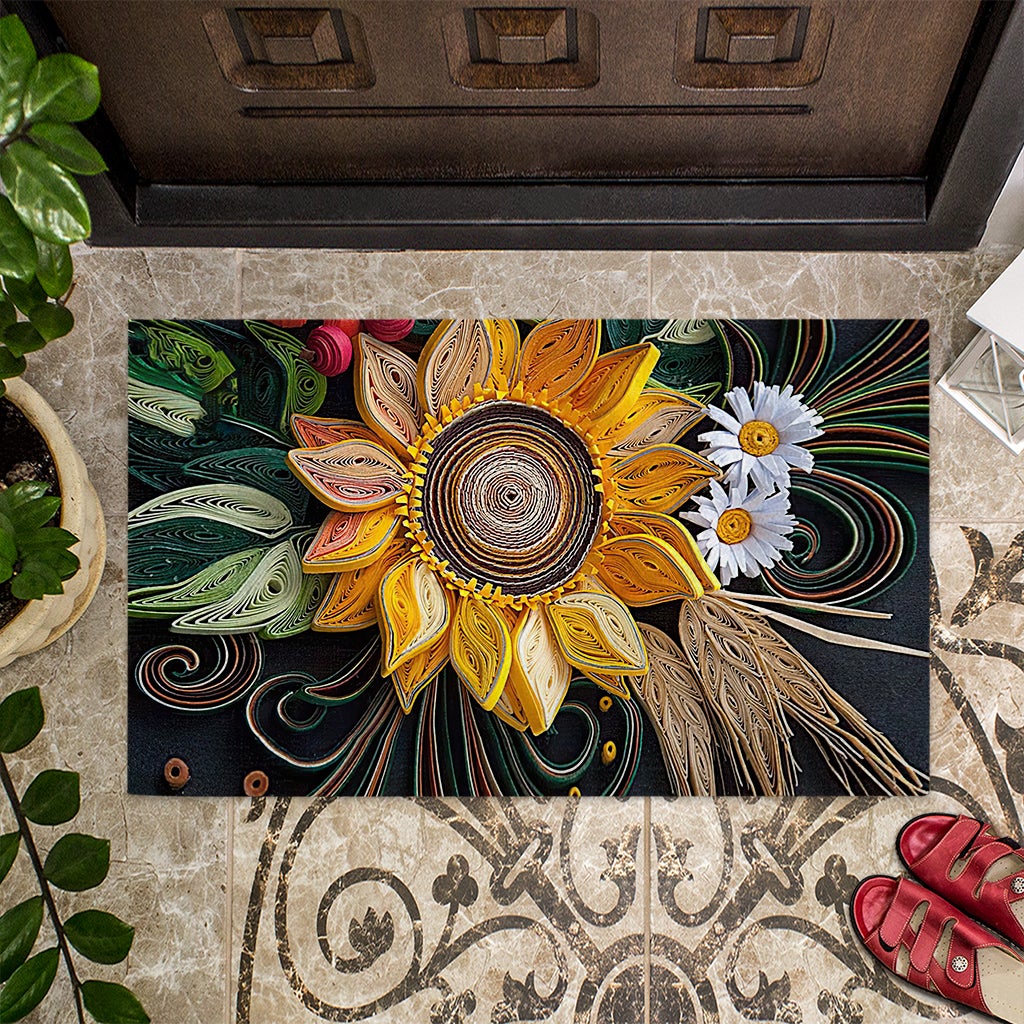 Sunflower 3D Pattern Print Doormat