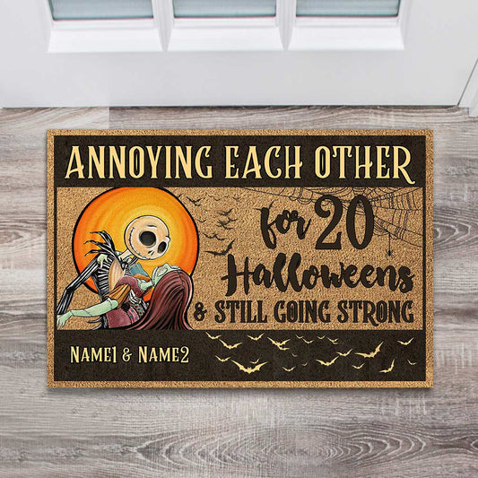 Annoying Each Other - Personalized Halloween Nightmare Doormat