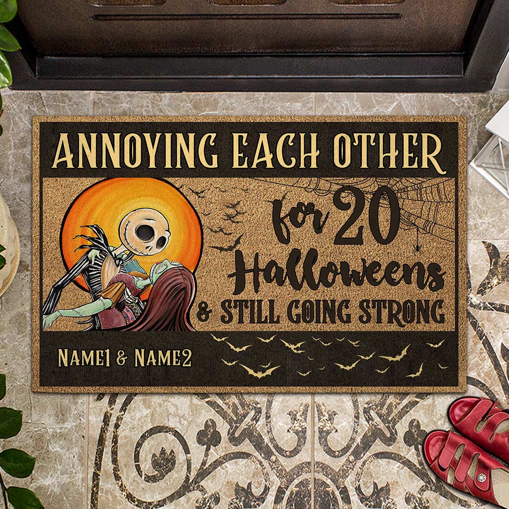 Annoying Each Other - Personalized Halloween Nightmare Doormat